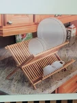 Home Basics Foldable Bamboo Dish Drainer Natural. Fixed Price $25.00.