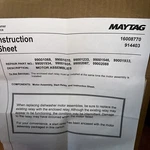 Maytag Dishwasher Motor Assembly And Start Relay. Fixed Price $69.99.