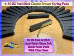 30 Ez Peel Stick As Gr Blk Foam Pads + Brown Felt 8-TRACK Tape. Fixed Price $18.99.