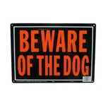 9-1/4" X 14" "beware Of Dog" Metal Sign Hy-ko 838 Made In Usa. Fixed Price $7.99.