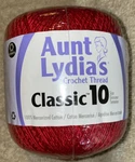 Coats & Clark Aunt Lydia's Classic Crochet Thread Size 10-VICTORY Red, 154-494. Fixed Price $6.97.
