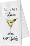 Funny Dirty Kitchen Dish Towel, Cotail Hand Tea Bar For. Fixed Price $15.59.