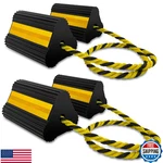 Hoxwell Wheel Chocks (2PAIR/4PACK With Rope) For Rv Trailer Camper Truck Car. Fixed Price $49.97.