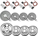 Silver Burner Drip Pans WB31T10010(6") WB31T10011(8") Electric Stove Repl. Fixed Price $132.79.