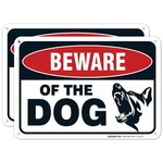 Beware Of The Dog Sign, (2 Pack) 10X7 Inches, Rust Free .040 Pk. Fixed Price $19.74.