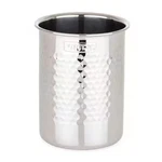 Viking Culinary Hammered Stainless Steel Utensil Holder, Dishwasher Silver. Fixed Price $51.11.