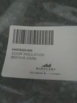 Vk 070224-000 Viking Dishwasher Door Insulation Beko 18-25MM. Fixed Price $15.30.