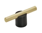 Amerock Transcendent 3-3/16 Inch Bar Cabinet Knob Black & Gold BP741416MBMG. Fixed Price $11.43.