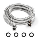Kejjnyer 2 Pack 10 Ft Stainless Steel Washing Machine Hose With 90 Degree Elbow,. Fixed Price $54.11.