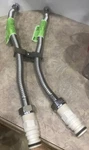 2 Falcon Stainless Mega-flow Super Water-flex Connectors Npt Adapters +bracket. Fixed Price $24.99.