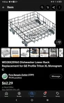 WD28X30221 Oem Ge Dishwasher Lower Rack Assembly. Fixed Price $47.09.