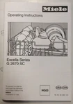 Miele Dishwasher Operating Instructions Excella Series 2670 Sc Manual. Fixed Price $14.99.