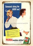 1955 Persil Washing Powder Metal Tin Sign House Decor Shops. Fixed Price $19.54.