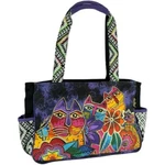 Burch LB5842 Laurels Garden Cat Floral Medium Pocket Tote. Fixed Price $29.00.