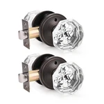 Orger 2 Pack Glass Door Knobs With Oil Rubbed Bronze Rosette, Bath/bed K.... Fixed Price $63.16.