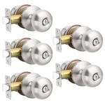 Gobekor Brushed Nickel Door Knobs Privacy Interior For Bedroom Bat.... Fixed Price $50.94.