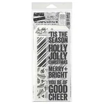 Stampers Anonymous Tim Holtz Mixed-media Stamps & Stencil Bold Tidings. Fixed Price $11.96.