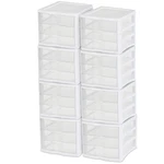 Sterilite Clearview Compact Stacking 3 Drawer Storage Organizer System, (8 Pack). Fixed Price $115.29.