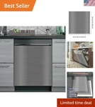 Elegant Brushed Magnetic Dishwasher Cover - Easy Fit 23.5 X26 Appliance Decal. Fixed Price $80.59.