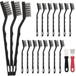 Jikvmis 15PCS Mini Wire Brush Stainless Steel Set Masonry Black. Fixed Price $11.56.