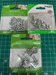3-PACK Lot 4/PC National Hardware N106-906 Window Half Turn Buttons 1-1/4" Zinc. Fixed Price $14.62.