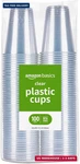 Amazon Basics Small Disposable Clear Plastic Cups, 9OZ, 100 Count. Fixed Price $7.12.