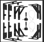 Fence Gate Kit Hardware, Corner Brace Brackets Anti Sag Heavy D.... Fixed Price $64.63.