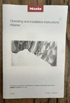 Miele Washer Washing Machine Manual Installation Operating Instructions. Fixed Price $9.99.