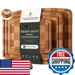 Socisen 3 Pack Bamboo Cutting Board Set Non Toxic Wooden For. Fixed Price $131.88.