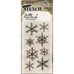 Stampers Anonymous Layering Stencil - Snowflakes, THS050 By Tim Holtz. Fixed Price $6.29.