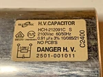 Part Number 5304423521 (AP2151802) Frigidaire Microwave PLMV168KC4 Hv Capacitor. Fixed Price $20.00.