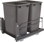 Under-cabinet Double Pullout Trash Cans, 35 Quart, Soft-close, Orion Gray. Fixed Price $403.99.