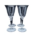 Steuben 6401 Wafer Stem American Art Glass Water Goblets (4). Fixed Price $370.00.