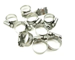 Everbilt Sae Size Stainless Steel Hose Clamps 3/8" To 7/8" Pack Of 10 602 044. Fixed Price $10.00.