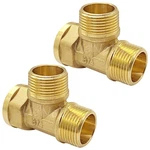 Uenede 2PCS Brass Inch Tee Pipe Fitting 3/4"NPT,. Fixed Price $24.64.