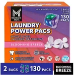 Member's Mark Laundry Detergent Power Pacs, Blooming Breeze Scent (130 Ct.). Fixed Price $31.99.