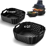 Homelylife Air Fryer Silicone Liners For Ninja Crispi FN101GY/FN101SG/FN101ST, B. Fixed Price $19.56.