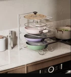 Jaq Pots And Pans Organizer, 13.18 Inch Heavy Duty Lids Rack Holder Adjus.... Fixed Price $16.43.