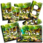 Old European Country Village Cottage House Light Switch Outlet Wall Plates Decor. Fixed Price $12.59.