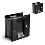 Homotek 2 Privacy Pocket Door Pull No Switch Pack, Lock-black. Fixed Price $26.05.