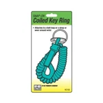 Hy-ko Key Ring W/coil & Snap 7/8" Dia. Nickel Plated Steel, Plastic Asst Colors. Fixed Price $40.60.
