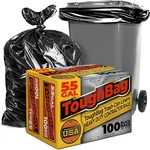 55 Gallon Trash Heavy Duty (100 Count) 50-60 Black Garbage Bags,. Fixed Price $65.99.