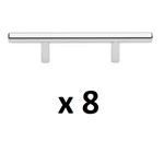 *8* Gliderite 3 In. Polished Chrome Finish Solid Handle Bar Pulls (5000-76-PC). Fixed Price $13.99.