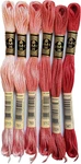 6-STRAND Embroidery Cotton Bundle Salmon Color Family Skeins Of Thread 8. Fixed Price $25.27.