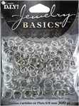 Cousindiy Jewelry Basics Metal Findings 300/PKG-SILVER Split Rings 6MM Pack. Fixed Price $12.50.