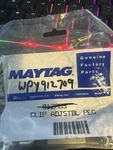 WPY912709 New In Sealed Bag Whirlpool/maytag/kitchenaid/amana Clip Rack Adjuster. Fixed Price $5.99.