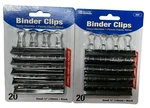 Bazic 260 Binder Clips Quality Versatile 20PC Each Small 19MM Pk. Fixed Price $8.79.