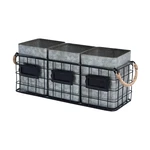 Nikky Home Farmhouse 3 Compartment Galvanized Flatware Cutlery Caddy Countertop. Fixed Price $49.30.