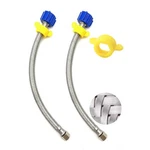 Klabb Flexible Toilet Water Supply Line 12INCH,STAINLESS Steel Braided Hose W.... Fixed Price $15.76.