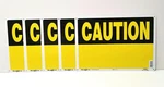 5X Caution Sign, Safety Yellow Fill In Type, 14" Metal Hillman 842066, Usa Made. Fixed Price $16.79.
